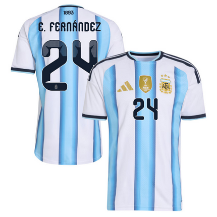 Enzo Fernandez Argentina National Team 2026 World Cup Home Jersey - White