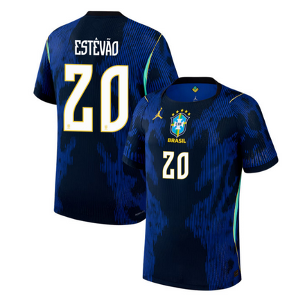 Estevao Brazil National Team 2026 World Cup Away Jersey - Blue
