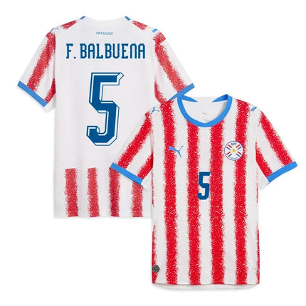Fabián Balbuena Paraguay National Team 2026 World Cup Home Jersey - White/Red