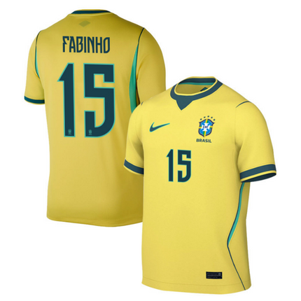 Fabinho Brazil National Team 2026 World Cup Home Jersey - Yellow