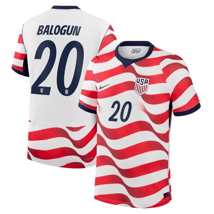 Folarin Balogun USMNT 2026 World Cup Home Match Jersey - White