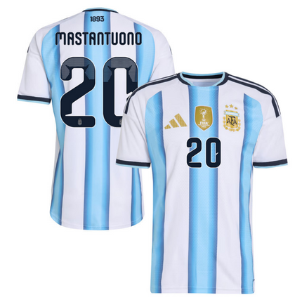 Franco Mastantuono Argentina National Team 2026 World Cup Home Jersey - White