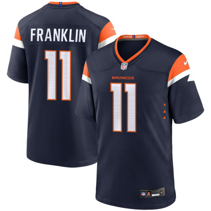 Troy Franklin Denver Broncos 2026 Alternate Mile High Collection Game Jersey - Navy
