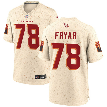 Josh Fryar Arizona Cardinals 2026 Rivalries Collection Game Jersey - Natural