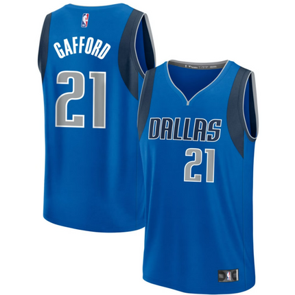 Daniel Gafford Dallas Mavericks 2026 Fast Break Icon Edition Jersey - Blue