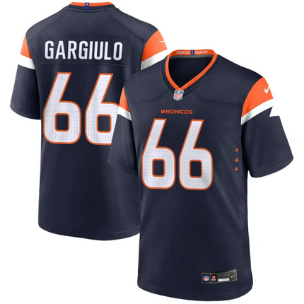 Nick Gargiulo Denver Broncos 2026 Alternate Mile High Collection Game Jersey - Navy