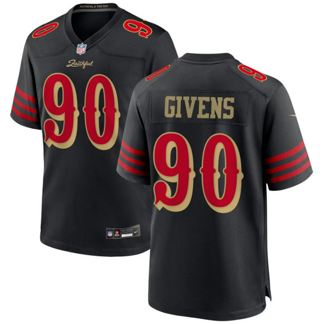 Kevin Givens San Francisco 49ers 2026 Rivalries Collection Game Jersey - Black