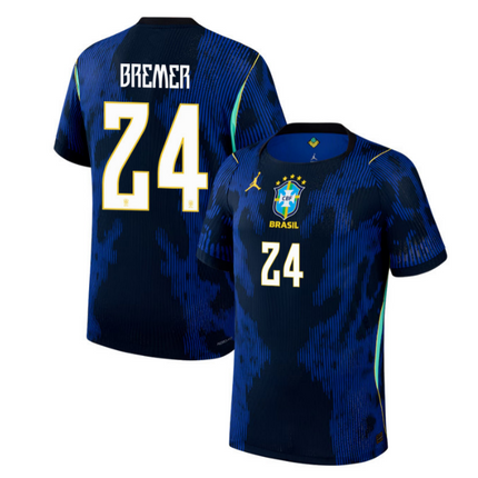 Gleison Bremer Brazil National Team 2026 World Cup Away Jersey - Blue