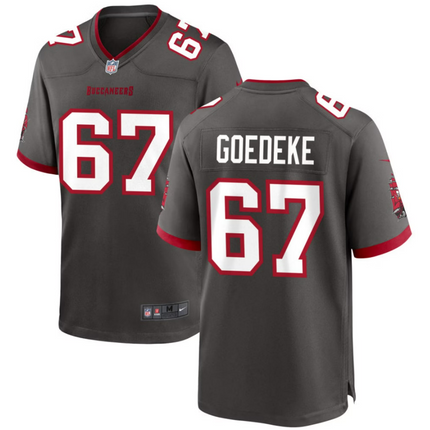 Luke Goedeke Tampa Bay Buccaneers 2026 Alternate Game Jersey - Pewter