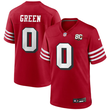 Renardo Green San Francisco 49ers Nike 80th Anniversary Alternate Game Jersey - Scarlet