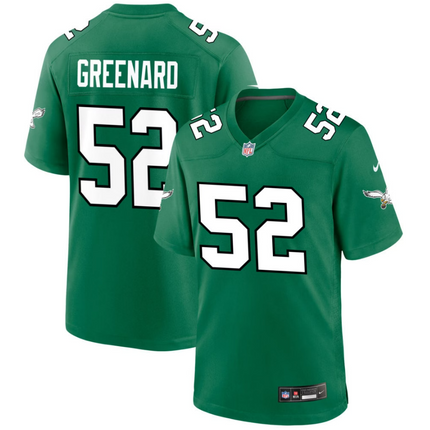 Jonathan Greenard Philadelphia Eagles 2026 Alternate Game Jersey - Kelly Green