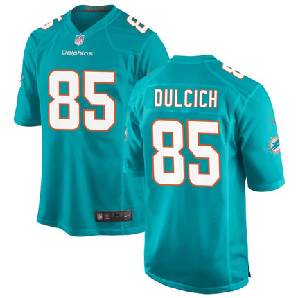 Greg Dulcich Miami Dolphins 2026 Game Jersey - Aqua