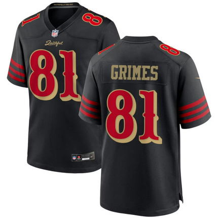 Wesley Grimes San Francisco 49ers 2026 Rivalries Collection Game Jersey - Black