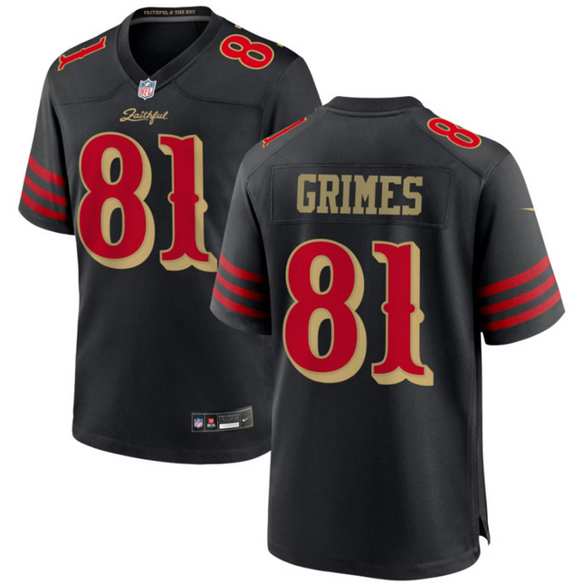 Wesley Grimes San Francisco 49ers 2026 Rivalries Collection Game Jersey - Black