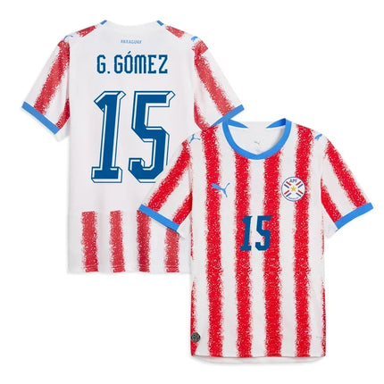 Gustavo Gomez Paraguay National Team 2026 World Cup Home Jersey - White/Red