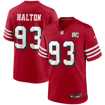 Gracen Halton San Francisco 49ers Nike 80th Anniversary Alternate Game Jersey - Scarlet