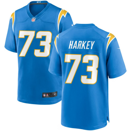 Alex Harkey Los Angeles Chargers 2026 Game Jersey - Powder Blue
