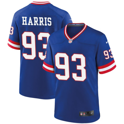 Shelby Harris New York Giants 2026 Classic Game Jersey - Royal