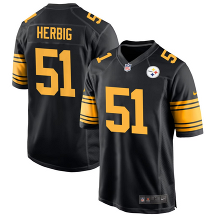 Nick Herbig Pittsburgh Steelers 2026 Alternate Game Jersey - Black