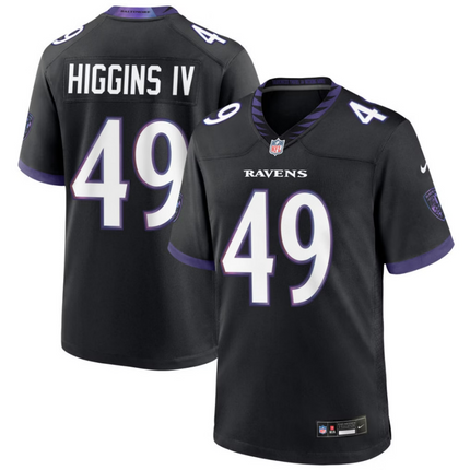 Jay Higgins Baltimore Ravens 2026 Alternate Game Jersey - Black