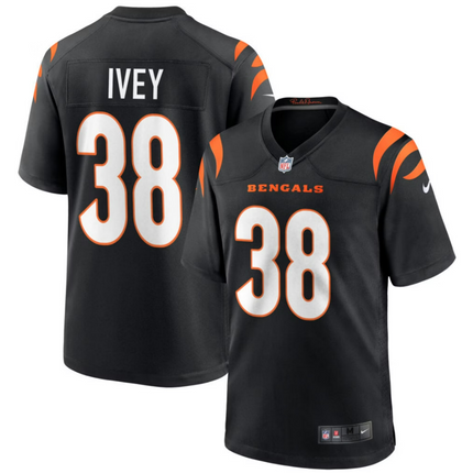 DJ Ivey Cincinnati Bengals 2026 Game Jersey - Black