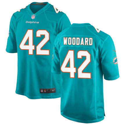 Jackson Woodard Miami Dolphins 2026 Game Jersey - Aqua