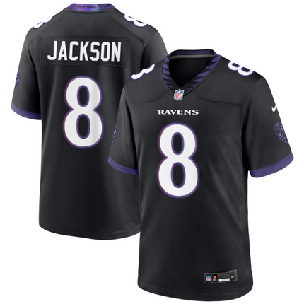 Lamar Jackson Baltimore Ravens 2026 Alternate Game Jersey - Black