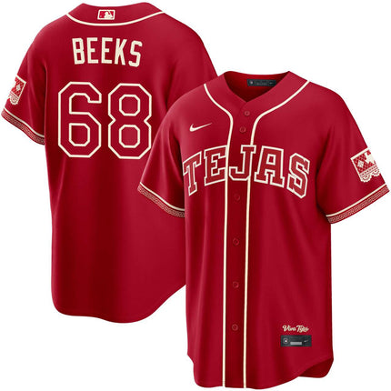Jalen Beeks Texas Rangers 2026 City Connect Jersey - Red