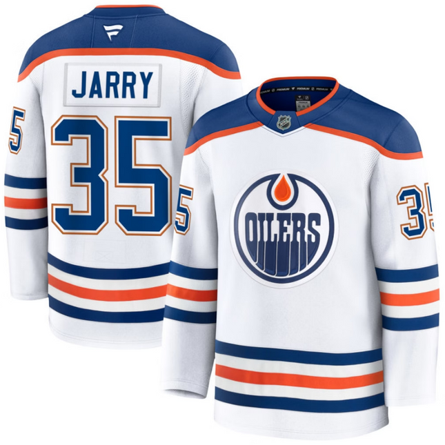 Tristan Jarry Edmonton Oilers 2026 Away Premium Jersey - White