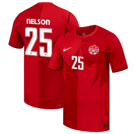 Jayden Nelson Canada National Team 2026 World Cup Home Jersey - Red
