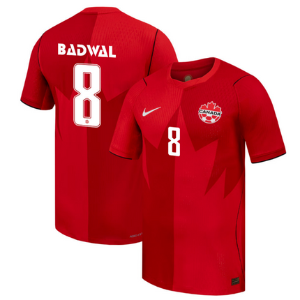 Jeevan Badwal Canada National Team 2026 World Cup Home Jersey - Red