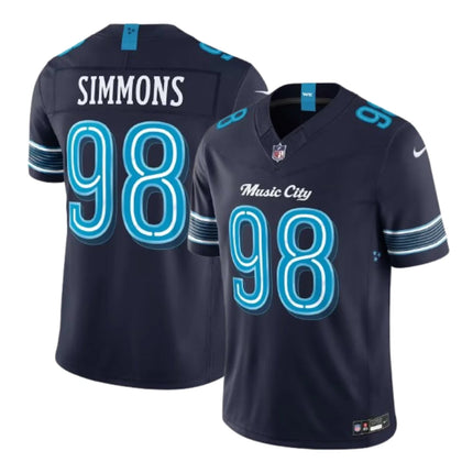 Jeffery Simmons Tennessee Titans 2026 Rivalries Limited Stitched Jersey - Navy