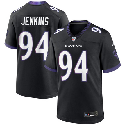John Jenkins Baltimore Ravens 2026 Alternate Game Jersey - Black