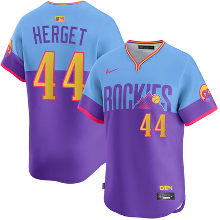 Jimmy Herget Colorado Rockies City Connect Limited Jersey - Purple