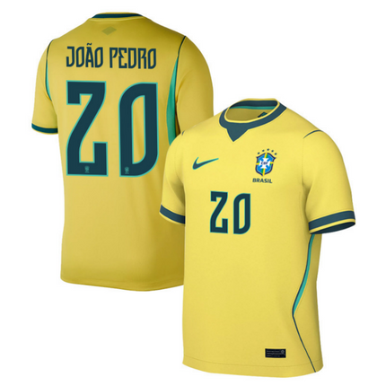 Joao Pedro Brazil National Team 2026 World Cup Home Jersey - Yellow