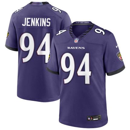John Jenkins Baltimore Ravens 2026 Game Jersey - Purple