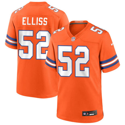 Jonah Elliss Denver Broncos Mile High Collection 1977 Throwback Game Jersey - Orange