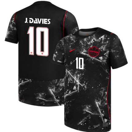 Jonathan David Canada National Team 2026 World Cup Away Jersey - Black
