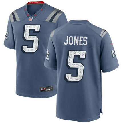 Dre'Mont Jones New England Patriots 2026 Rivalries Collection Game Jersey - Blue