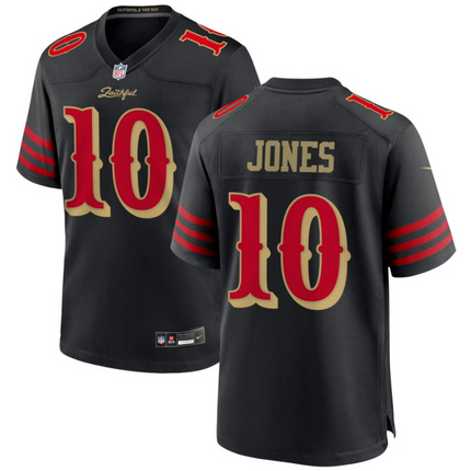 Mac Jones San Francisco 49ers 2026 Rivalries Collection Game Jersey - Black