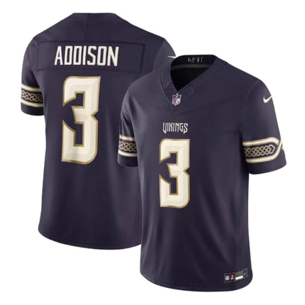 Jordan Addison Minnesota Vikings 2026 Rivalries Limited Stitched Jersey - Purple