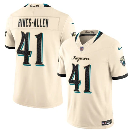 Josh Hines-Allen Jacksonville Jaguars 2026 Rivalries Collection Stitched Jersey - Cream