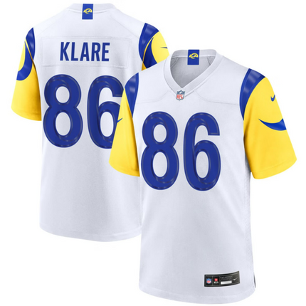Max Klare Los Angeles Rams 2026 Game Jersey - White