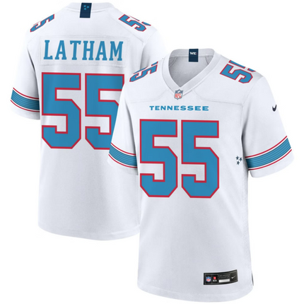JC Latham Tennessee Titans 2026 Game Jersey - White