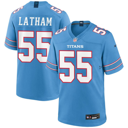 JC Latham Tennessee Titans 2026 Game Jersey - Light Blue