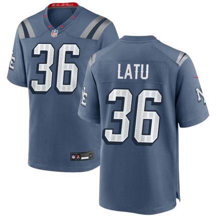 Cameron Latu New England Patriots 2026 Rivalries Collection Game Jersey - Blue
