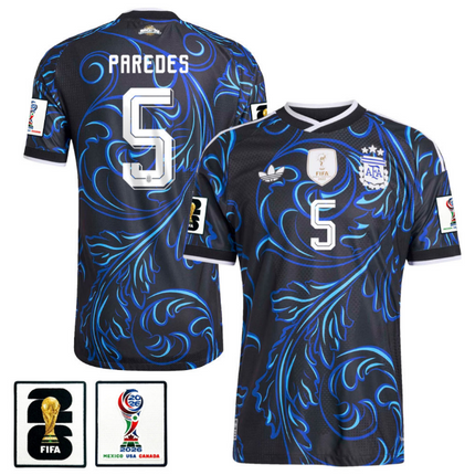Leandro Paredes Argentina National Team 2026 World Cup Away Jersey - Blue