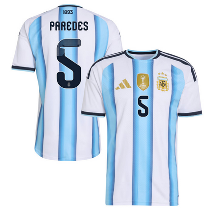 Leandro Paredes Argentina National Team 2026 World Cup Home Jersey - White