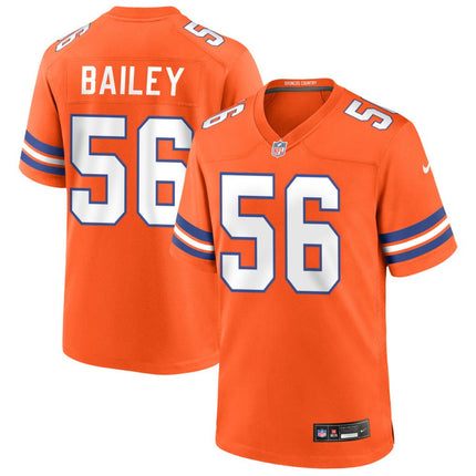 Levelle Bailey Denver Broncos Mile High Collection 1977 Throwback Game Jersey - Orange