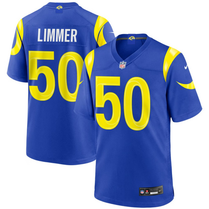 Beaux Limmer Los Angeles Rams 2026 Game Jersey - Royal